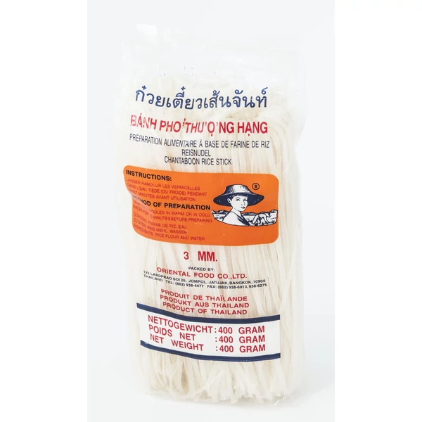 Rizstészta 3mm 400 g (gluténmentes)