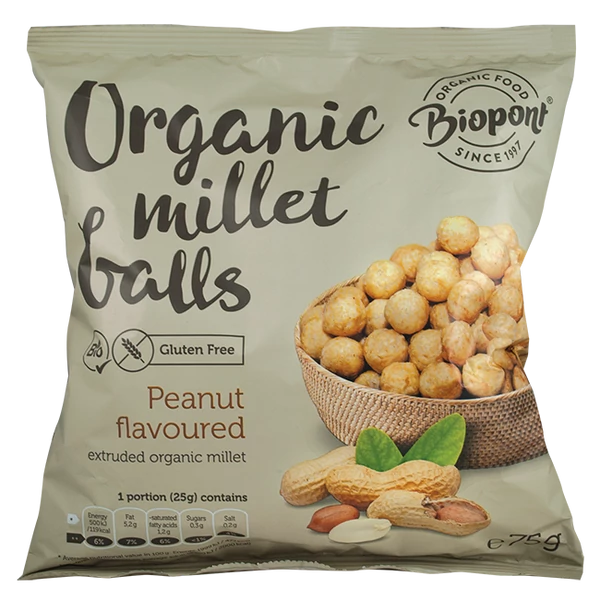Biopont Bio kölesgolyó földimogyorós (gluténmentes) 75 g