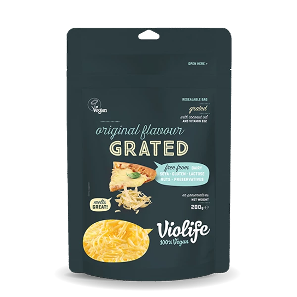 Violife vegán natúr, reszelt 200g