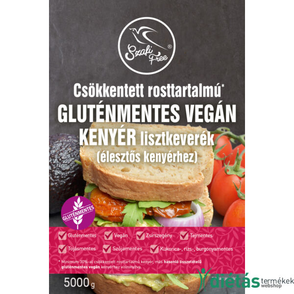 Szafi Free csökkentett rosttartalmú gluténmentes vegán kenyér lisztkeverék (élesztős kenyérhez) 5000 g