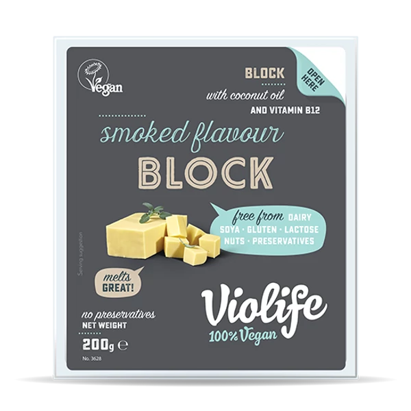 Violife vegán füstölt ízesítésű tömb 200g (gluténmentes)