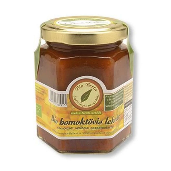 Berta Bio homoktövis lekvár  (mézzel, és nádcukorral) 196 ml