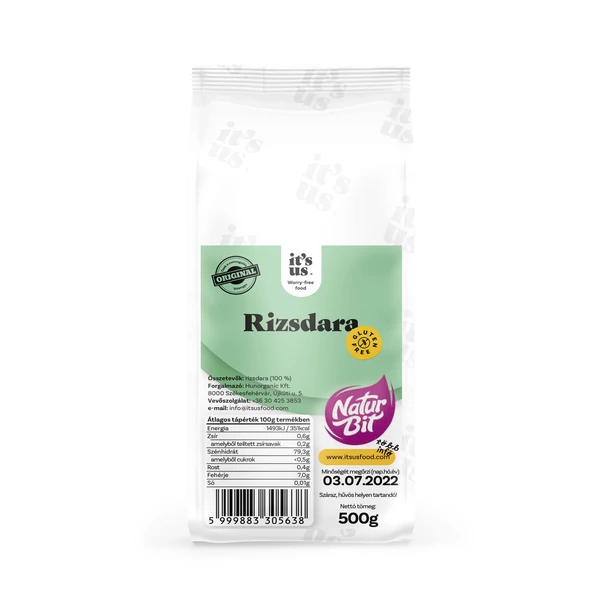 It's us Naturbit Rizsdara 500 g (gluténmentes)