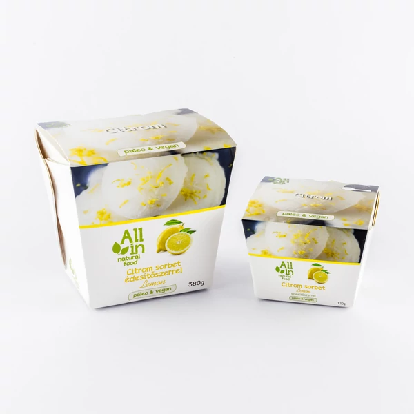 All in citrom sorbet paleo&vegán jégkrém édesítőszerrel 150 ml