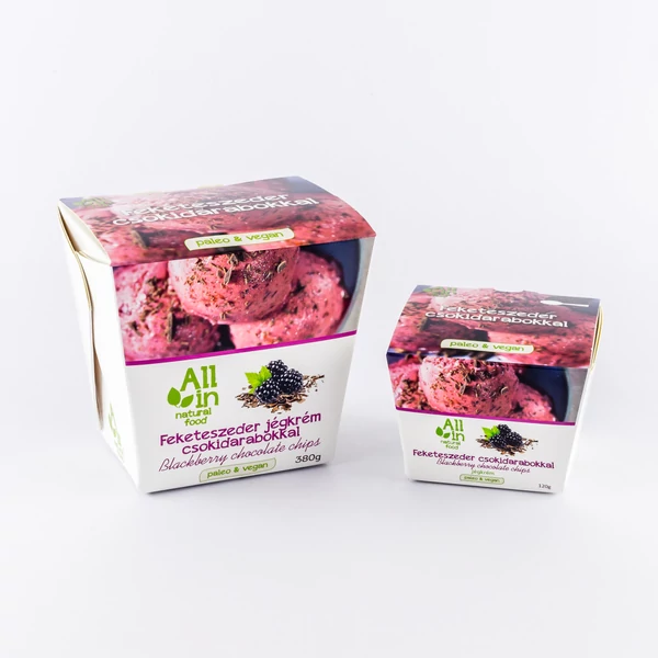 ALL IN Feketeszeder jégkrém csokidarabokkal (paleo, vegán, gluténmentes, tejmentes) 120g