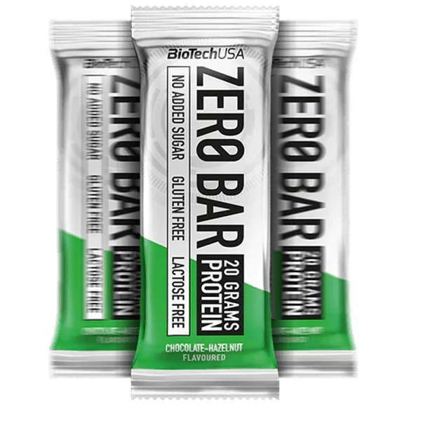 BIOTECH ZeroBar csokoládé-mogyoró 50 g (gluténmentes)