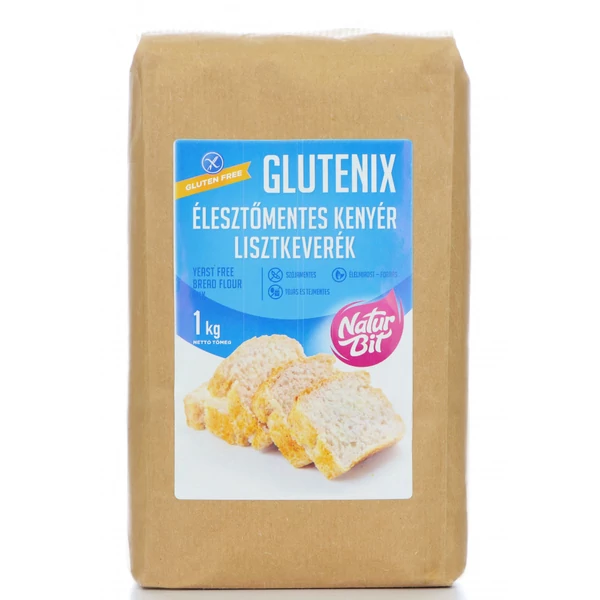 Glutenix Élesztőmentes, Glutén- és Tej-, Tojásmentes Kenyér lisztkeverék (MINDENMENTES) 1 kg (gluténmentes)