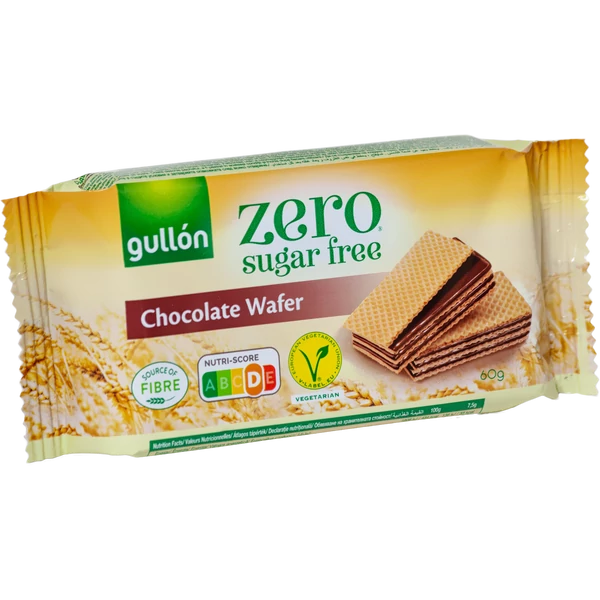 Gullon Chocolate Wafer kakaós nápolyi (hozzáadott cukormentes) 60 g