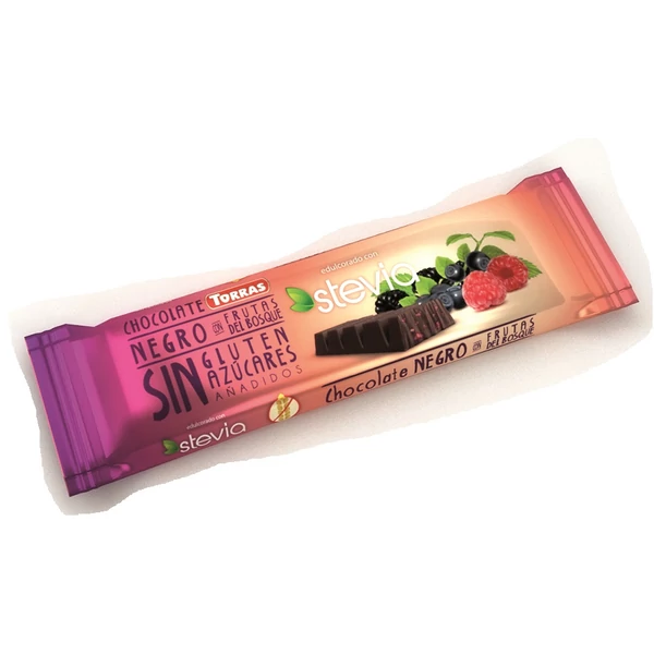 Torras Stevia Erdei Gyümölcsös étcsokoládé (gluténmentes, tejmentes) 35 g