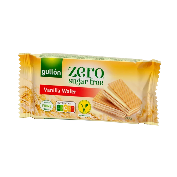 Gullon Vanilla Wafer vaníliás nápolyi (hozzáadott cukormentes) 60 g