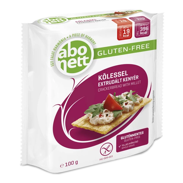 Abonett extrudált köleses kenyér  (Tojásmentes, tejmentes, búzamentes) 100 g (gluténmentes)