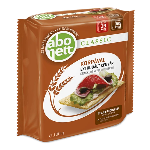 Abonett extrudált korpás kenyér (Tojásmentes, tejmentes) 100 g