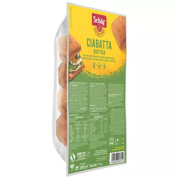 Schär Ciabatta többmagvas elősütött zsemlék (glutén-, tej-, tojásmentes) 200 g (gluténmentes)