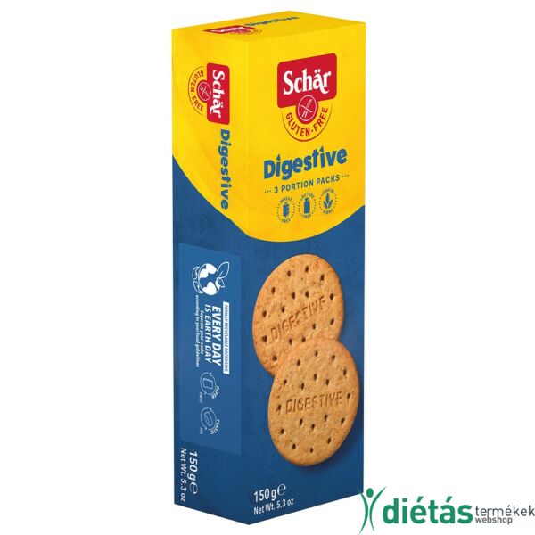 Schär Digestive keksz (gluténmentes, tojásmentes, tejmentes) 150 g