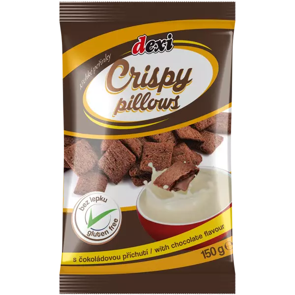 Dexi Crispy pillows chocolate csokoládé ízesítésű párnák 150g (gluténmentes)