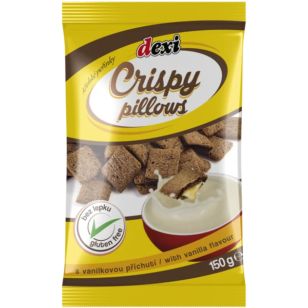 Dexi Crispy pillows vanilla vanília ízesítésű párnák gluténmentes) 150g