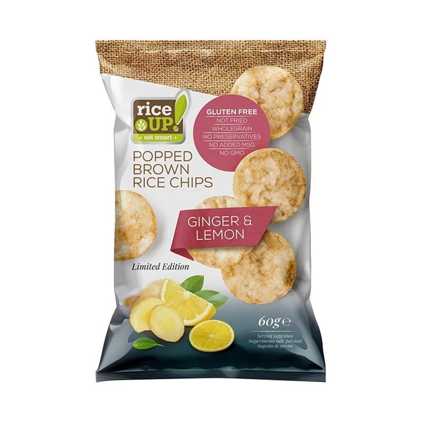 Rice Up Chips Gyömbér-citrommal ízű 60g (gluténmentes)