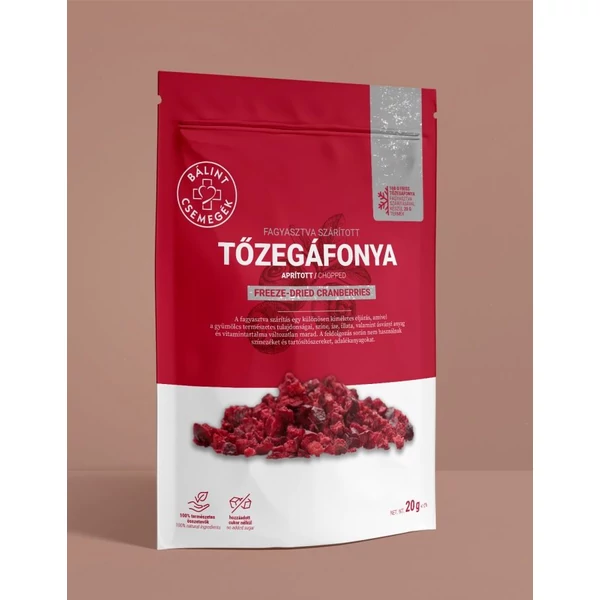 Bálint szárított, hozzáadott cukormentes tőzegáfonya 20g