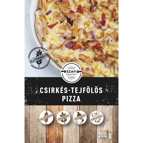 PIZZA CSIRKÉS-TEJFÖLÖS 300g (gyorsfagyasztott)