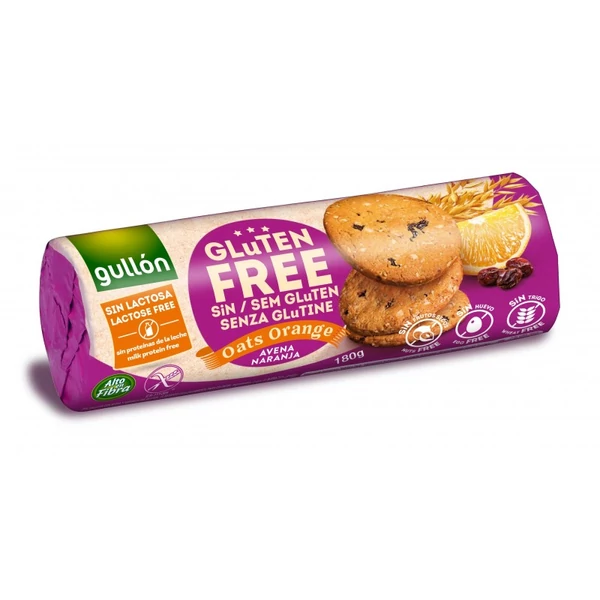 Gullon Gluténmentes keksz zabbal és naranccsal 180g