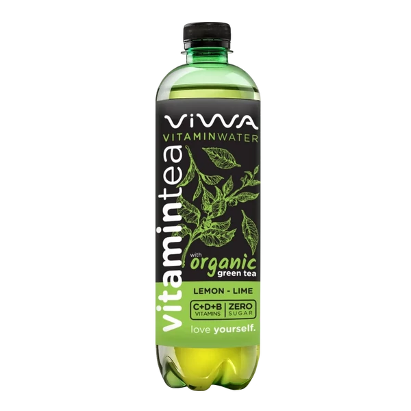 Viwa Vitamintea citrom-lime ízű zöld tea 600ml (gluténmentes)