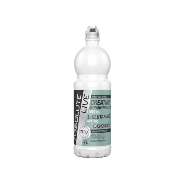 Absolute Live Málna - Kreatin-monohidrát + L-Glutamin 1000ml (gluténmentes)