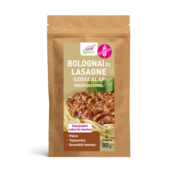 Szafi Reform bolognai és lasagne szósz alap édesítőszerrel (gluténmentes, paleo) 80 g