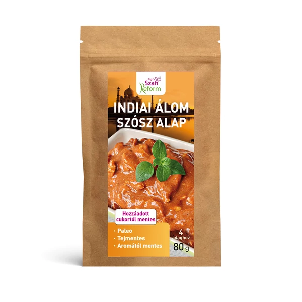 Szafi Reform Indiai álom szósz alap (tikka masala alap) (tejmentes, mesterséges adalékanyagtól mentes) 80 g (gluténmentes)