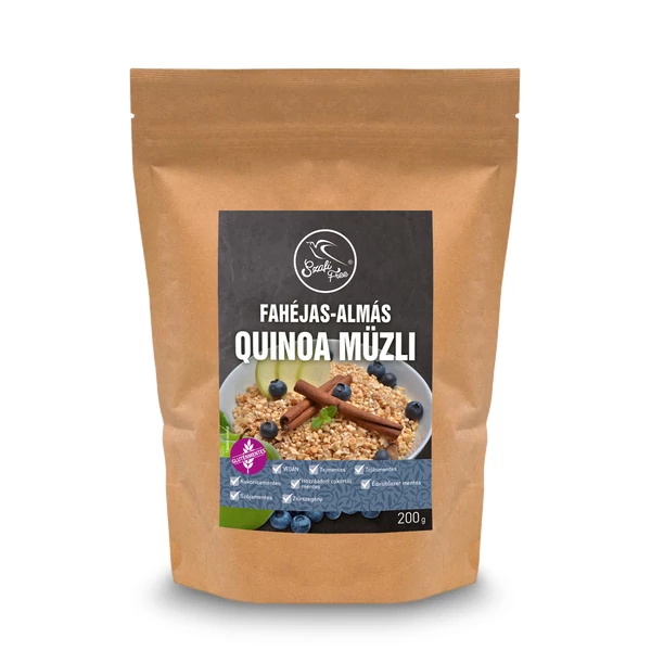 Szafi Free Fahéjas-almás quinoa müzli (gluténmentes, tejmentes, szójamentes) 200 g