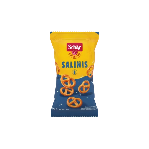 Schär Salinis - Gluténmentes, laktózmentes, tojásmentes sós kisperecek 60 g