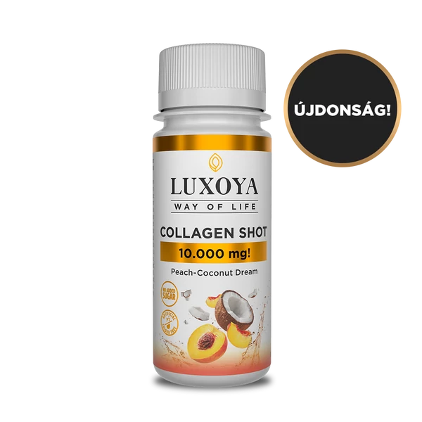 Luxoya Collagen SHOT 10.000 mg Folyékony kollagén 60ml - Őszibarack-kókusz ízű