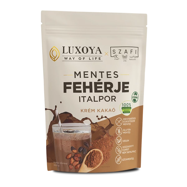 LUXOYA x Szafi Mentes Fehérje italpor - Kakaó 360g (gluténmentes)