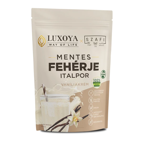 Luxoya x Szafi Mentes Fehérje italpor - Vanília 360g (gluténmentes)
