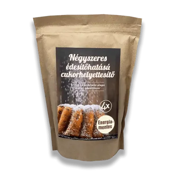 FM Négyszeres édesítőhatású cukorhelyettesítő (eritrit, szukralóz alapú, gluténmentes) 500g
